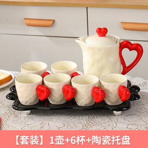 Home cold water jug <b>set</b>, light luxury waterware <b>set</b>, black coffee cup and pot <b>set</b>, high-end home <b>tea</b> <b>set</b> - Product Image 4