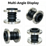 Éliminateurs de vibrations à double sphère DN200 à extrémités à brides, raccords flexibles à soufflets EPDM, joints de dilatation en acier inoxydable forgé