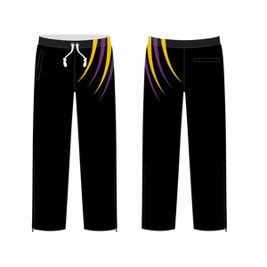 Survêtement de sport en polyester personnalisé de haute qualité pour hommes pantalon de survêtement léger évasé pantalon de survêtement en gros jogging décontracté taille moyenne - Product Image 1