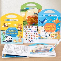 Juguete de libro de garabatos de agua, libro para colorear de agua reutilizable, juguete Montessori para niños, juguete educativo de aprendizaje temprano para bebés y niños pequeños