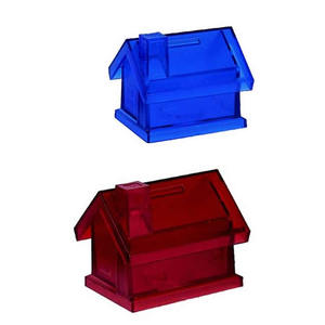 Huchas de Plástico Transparente con Forma de Casa para Niños, Económicas - Product Image 1