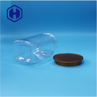 Pot de conservation alimentaire en plastique PET transparent de bonne qualité, anti-enfants, avec couvercle hermétique sans BPA pour bonbons, collations, aliments pour bébés