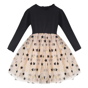 Ropa Infantil al por Mayor, Diseño de Moda con Apliques Brillantes, Vestidos de Princesa de Manga Larga para Niñas Pequeñas de China - Product Image 1