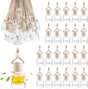 Diffuseur de parfum de voiture portable de luxe avec couvercle en bois suspendu, 8 ml et 10 ml - Product Image 1