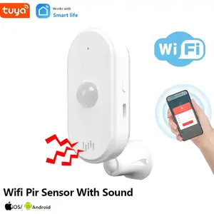 Sensor PIR inalámbrico de largo alcance de 12V, movimiento infrarrojo, sensor de movimiento PIR montado en la pared, sensor de movimiento PIR WiFi tuya