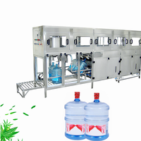 Machine de remplissage d'eau automatique de 5 gallons, bouteille de 20 litres, moteur électrique, pour boissons, usage médical, moteur principal, engrenage, PLC