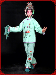 Costume da <span class=keywords><strong>Opera</strong></span> di Huangmei per Bambini: Giacca, Gonna e <span class=keywords><strong>Pantaloni</strong></span> per Spettacoli Teatrali in Poliestere/Rayon, Produzione all'Ingrosso Personalizzata OEM - Product Image 3