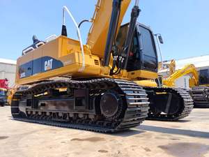 Excavatrice sur chenilles hydraulique jaune CAT 349D L, modèle d'équipement de construction - Product Image 5