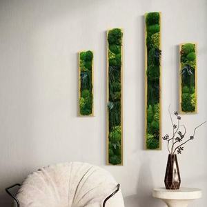 Venta al por mayor flores preservadas plantas musgo Real Natural pared arte verde estabilizado diseño moderno tamaño personalizado cumpleaños pared - Product Image 6