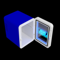 Mini-réfrigérateur portable TR 6L étanche avec écran LED, radio FM et logo, pour enceinte sans fil et boissons fraîches