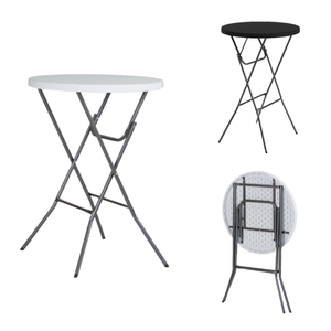 Mesas de <span class=keywords><strong>Bar</strong></span> Plegables Resistentes de 80x110cm, Plástico HDPE de 4.5cm de Grosor, Muebles para Eventos, Hoteles, Gimnasios y Entradas - Product Image 1