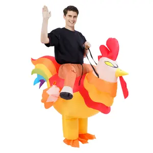 Disfraz inflable del Día de Acción de Gracias Turquía fiesta inflable gigante disfraz adulto medio traje Cosplay traje inflable