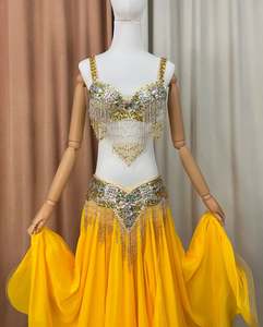 <span class=keywords><strong>Costume</strong></span> de danse du ventre professionnel pour femmes, vente chaude, tenue pour spectacle sur scène, ensemble de 3 pièces, <span class=keywords><strong>costume</strong></span> de danseuse de carnaval orné de perles - Product Image 5