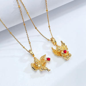 قلادة من الفضة S925 مخصصة ، تمثال ستريو متطور ، سهم كيوبيد الملاك الأوروبي ، موضة شوكر عبر الحدود الأمريكية - Product Image 2