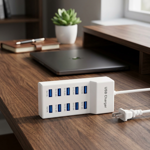 10-Port Fast Charge USB Charging <b>Hub</b> <b>Power</b> Adapter Model D0100XUM8Z7 for Phone and Tablet - Product Image 3