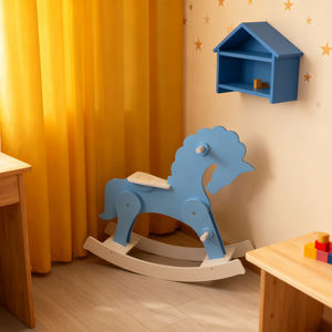 Caballo Balancín de Madera Lucky, Diseño Moderno, Pintura No Tóxica, Movimiento Estable, Juguete Clásico para Niños - Product Image 2