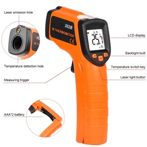 ใหม่ เครื่องวัดอุณหภูมิอินฟราเรดแบบพกพา ปืนวัดอุณหภูมิอินฟราเรด Victtor VC302B - Product Image 1