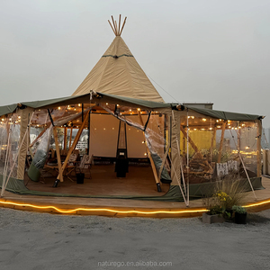 Heavy-Duty 8M-10M Indian Tent with Pyramid <strong>Wood</strong> Frame Prefab Tipi <strong>House</strong> Steel Structure for Outdoor Commercial Event Shelter - Product Image 3