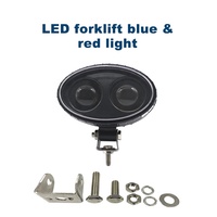 Lampe LED de zone de danger à point bleu DC10-80V 8W, projecteur bleu-rouge pour chariot élévateur