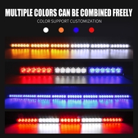 Nouvelle barre lumineuse de secours LED automatique de 11 pouces (47 pouces) ambre/blanc, 14 modes de clignotement, étanche IP65, haute luminosité pour