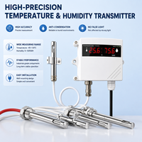 Transmisor de Temperatura y Humedad Montado en Pared con Bomba, Pantalla LCD RS485 para Tratamiento de Agua y Monitoreo Ambiental OEM ODM