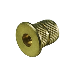 OEM Bushing Insert Grooved Brass Material <b>Plain</b> Surface CNC Machined High Precision Microphone Holder - Product Image 1