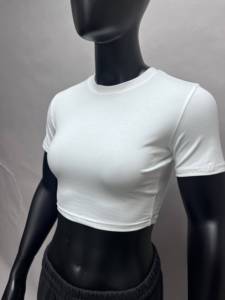 HG661 Camisetas Deportivas Personalizadas para Mujer, 95% Algodón, 5% Elastano, 230gsm, Blancas, Lisas, con Estampado, Ajustadas, con Aberturas - Product Image 3