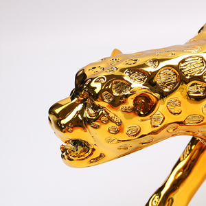 Tinh Tế Trang Trí Nội Thất Thủ Công Mỹ Nghệ Vàng Phong Cách Nhựa Nghệ Thuật Trang Trí Nội Thất FRP Vàng Leopard Đồ Trang Trí Động Vật Cheetah Châu Âu - Product Image 2