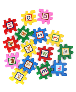 GIRNAR MI PRIMERO ALFABETO 28 piezas. Bloques de rompecabezas educativos coloridos con el alfabeto inglés completo e imágenes. - Product Image 1