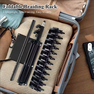 Factory Wholesale Cheap Adjustable Hair Storage Display Rack Hair Extension Holder <b>Braiding</b> Hair Rack - Product Image 6