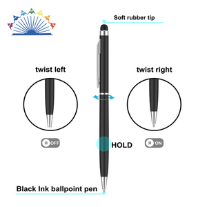 Stylet tactile fin en métal personnalisé avec logo sur mesure - Product Image 1