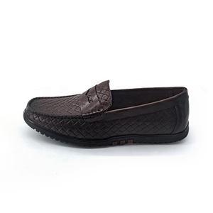 Nuevos <span class=keywords><strong>Mocasines</strong></span> Cómodos de Caña Alta, Tejidos, de Cuero Vacuno Marrón Aceitado, Genuinos, para Bodas, Formales, de Moda, de Marca, de Corte Bajo, para Conducir, para <span class=keywords><strong>Hombre</strong></span> - Product Image 6