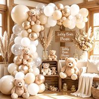 Kit d'arche de guirlande de ballons épais, écologiques et durables, style bohème neutre, beige, blanc, or, ballons en latex, mariage, bébé, Saint-Valentin