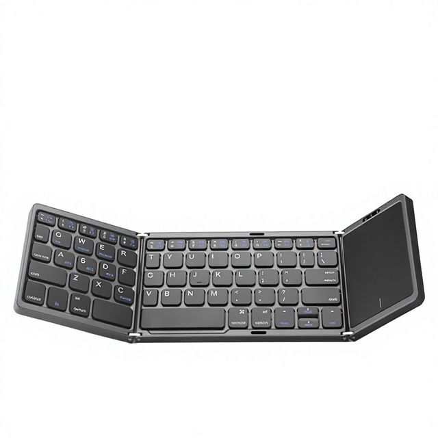 Three-Folding Wireless for Capacitive Touch Keyboard Trackpad Mobile Phone Tablet Keyboard