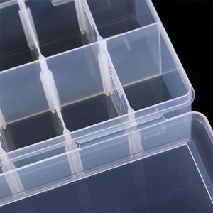 Caja de almacenamiento de plástico transparente Simple de 12 rejillas extraíble, caja de tornillo pequeña con tapa, piezas de Hardware DIY, cuentas dispersas, joyería - Product Image 5