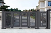 Porte d'entrée en métal de style antique du fabricant de meubles Hored Porte de sécurité de jardin de cour personnalisée Modèle d'ouverture coulissante automatique
