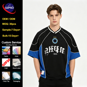 QZFSO Custom Hip Hop Vintage Sublimation Soccer T Shirt American Football Uniform <b>Top</b> Camo Retro Mesh Fabric Rugby Sport Jersey - Product Image 1