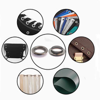 Œillets métalliques en acier inoxydable pour rideaux et bâches, personnalisables avec logo, prix abordable, antirouille
