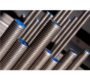 Barre filetée pleine longueur M8 en acier électrogalvanisé de qualité industrielle, droite, pour fixation de construction et support MÉP - Product Image 1