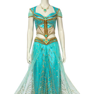 <span class=keywords><strong>Disfraz</strong></span> de Cosplay de la <span class=keywords><strong>princesa</strong></span> Jasmine para adulto, traje de Cosplay con lámpara árabe para fiesta de Halloween en línea, <span class=keywords><strong>disfraz</strong></span> de bailarina de Halloween - Product Image 1