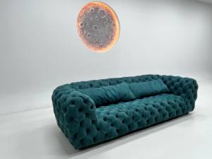 Italy Modern Furniture Velvet Chesterfield <strong>Sofa</strong> <strong>Set</strong> for Living Room - Product Image 6
