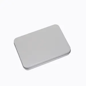 Small Rectangle Metal Tin Case Container Recycled Tin Packaging Card Tin Boxes