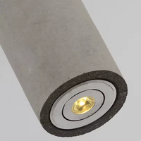 Lampe suspendue LED en béton de style nordique, tube long moderne, pour bar, salon, cuisine, chambre à coucher, décoration industrielle
