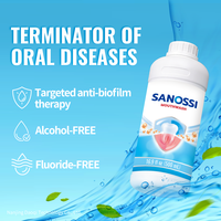 SANOSSI Bain de bouche portable sans alcool 500 ml – Haleine fraîche et soin buccal antibactérien