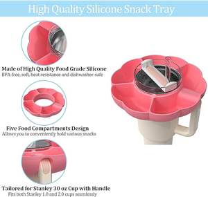 Ciotola vassoio Snack per Stanley 40oz Tumbler in <span class=keywords><strong>Silicone</strong></span> riutilizzabile accessori per porta anelli Snack per la forma di zucca di Stanley Cup - Product Image 3