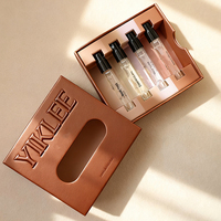 Caja de muestra de perfume personalizada de 3 piezas Embalaje superior-inferior de lujo para viales de viaje de 2ml/3ml/5ml Juego de regalo de marca