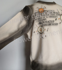 Logotipo personalizado Vintage Design Impresso Tripulação Pescoço Manga Longa Sun Desvanecido Respirável De Malha 100% Algodão Casual Regular Fit Manga Longa - Product Image 6