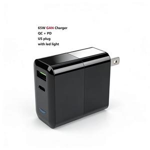 อะแดปเตอร์ชาร์จเร็ว 65W PD คุณภาพสูง 2 พอร์ต (Type C + USB A) กำลังไฟจริง 65W สำหรับ MacBook ขายส่งจากโรงงาน OEM - Product Image 2