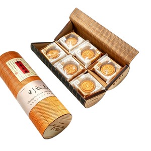 Bamboo Woven Mooncake Gift Box Hexagonal Cylindrical Shape Mid Autumn Festival High End Bamboo Wood Packaging Custom Logo - Product Image 3