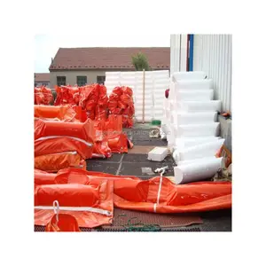 Water Treatment PVC oil absorbent spill containment boom,seaweed dam factory